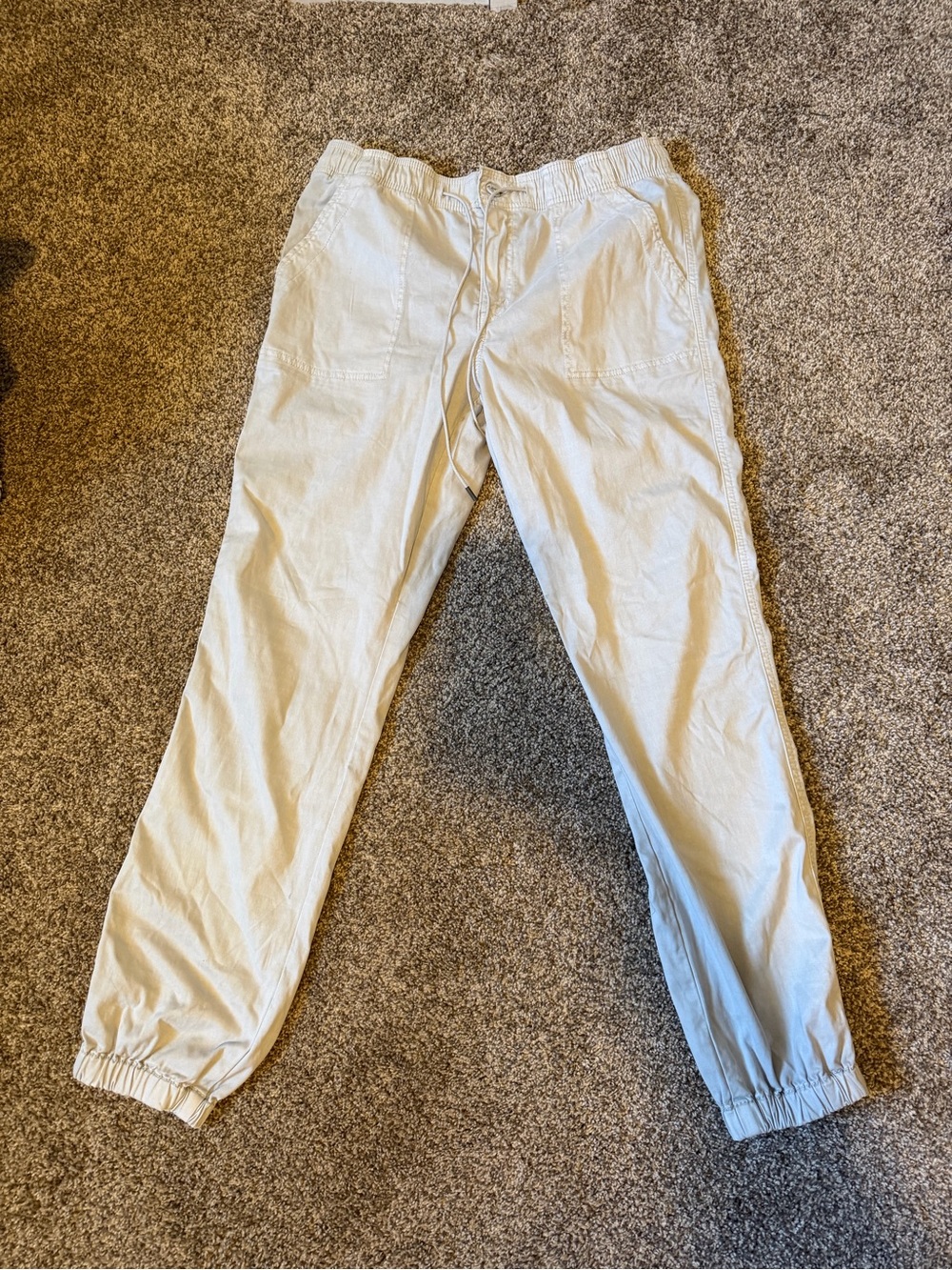 American Eagle Women’s Drawstring Jogger  Jegging Pants - Light Grey (LONG)